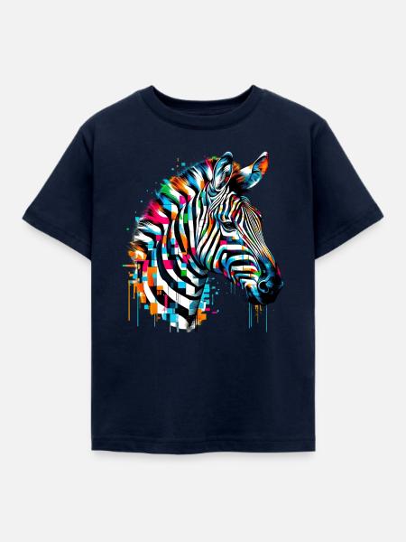 Zebra - Kinder T-Shirt - Navy