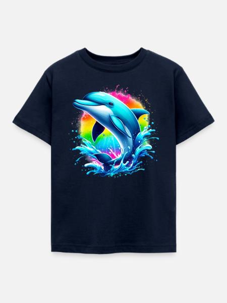 Delfin - Kinder T-Shirt - Navy