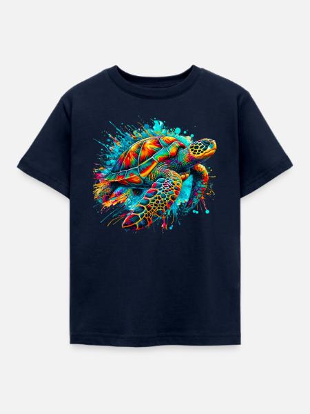 Schildkröte - Kinder T-Shirt - Navy