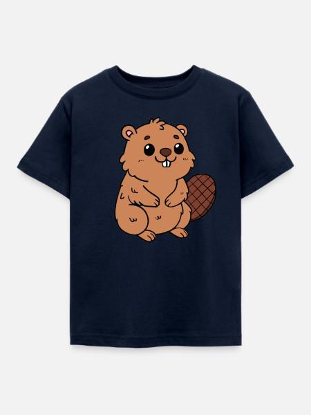 Biber - Kinder T-Shirt - Navy