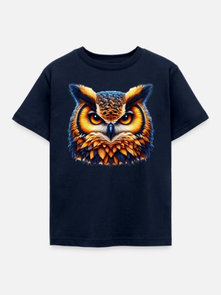 Eule - Kinder T-Shirt - Navy