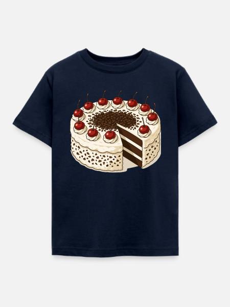 Schwarzwälder Kirschtorte - Kinder T-Shirt - Navy
