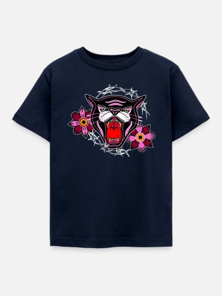 Pinkpink Panther - Kinder T-Shirt - Navy