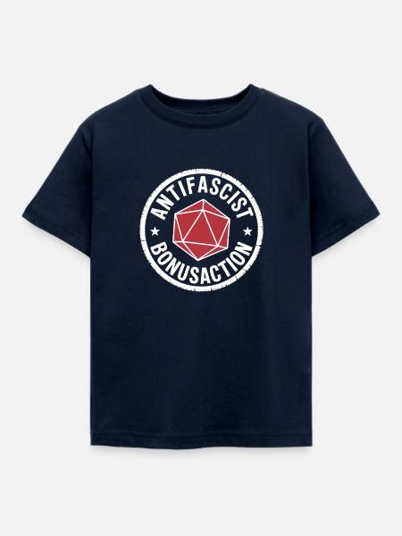 Antifaschistische Bonusaktion – D'n'D Antifa Tee - Kinder T-Shirt - Navy