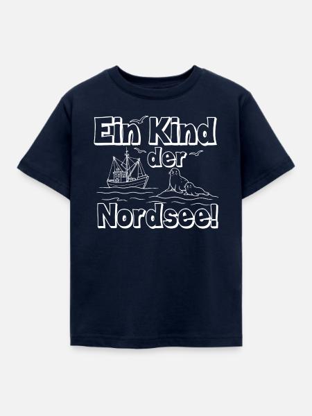 Ein Kind der Nordsee - Kinder T-Shirt - Navy