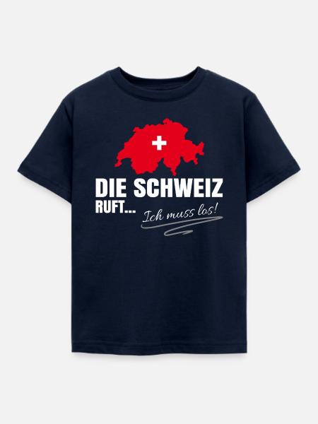 Schweiz Auswandern - Kinder T-Shirt - Navy