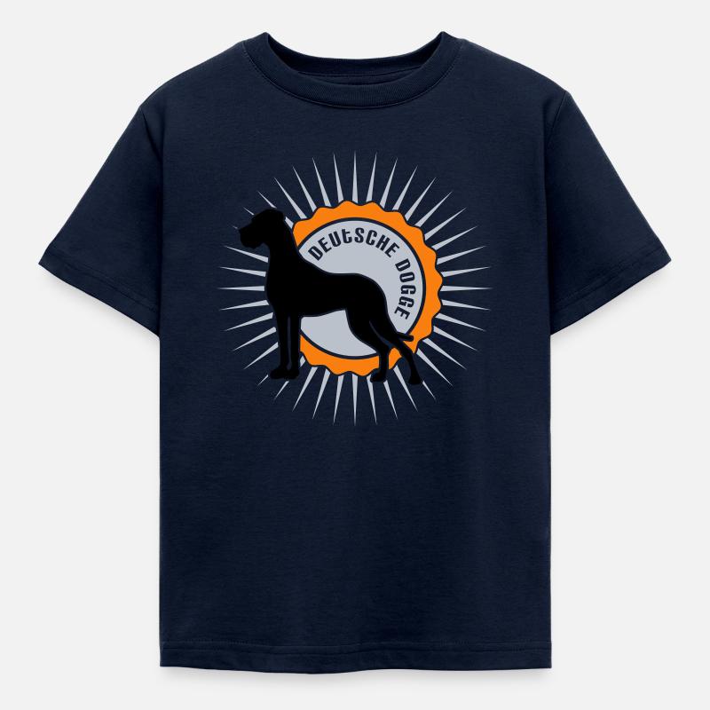 German mastiff stellar script - Kids' T-Shirt - navy