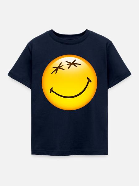 Smiley Glossy Happy - Kinder T-Shirt - Navy