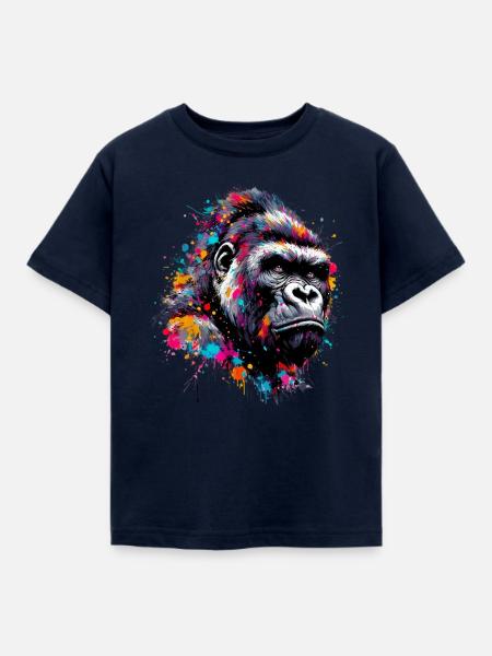 Gorilla - Kinder T-Shirt - Navy
