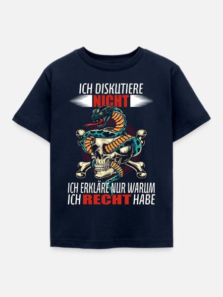 Ich diskutiere nicht - Ich erkläre nur... - Kinder T-Shirt - Navy