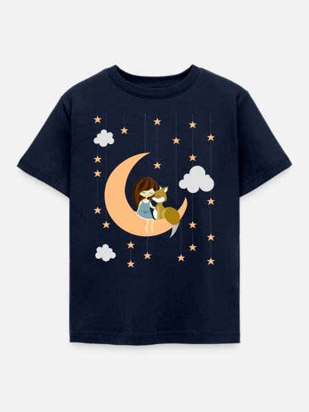 moon fox - Kinder T-Shirt - Navy