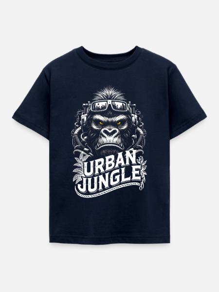 Urban Jungle Logo - Kinder T-Shirt - Navy