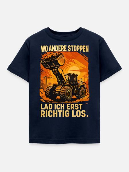 Radlader - Kinder T-Shirt - Navy