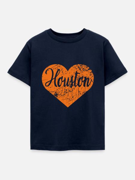 Houston Herz - Kinder T-Shirt - Navy