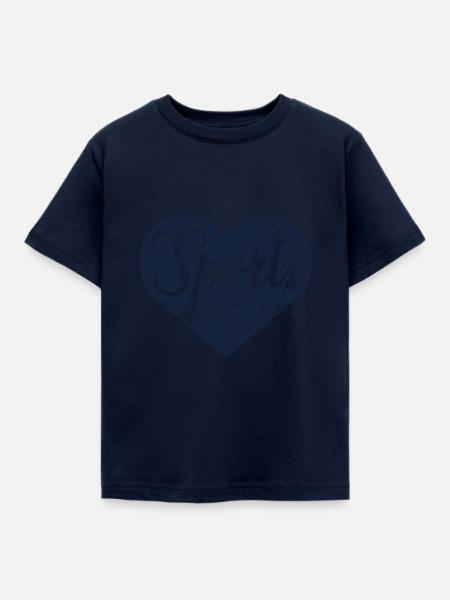 Sports Herz - Kinder T-Shirt - Navy