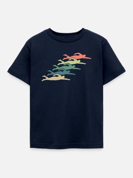 Schwimmen Schwimmer - Kinder T-Shirt - Navy