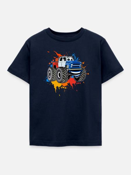 Monstertruck - Kinder T-Shirt - Navy