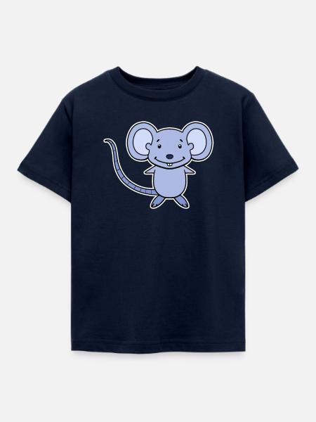 Maus Cartoon - Kinder T-Shirt - Navy