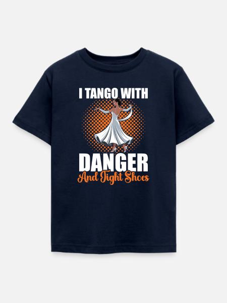 Tango Tanzschuhe Ballroom Tanzschule - Kinder T-Shirt - Navy