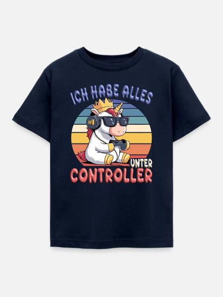 der könig will zocken - Kinder T-Shirt - Navy