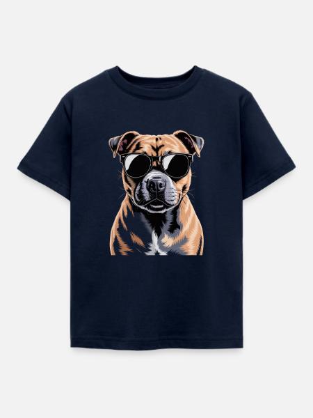 Staffordshire Bullterrier - Kinder T-Shirt - Navy
