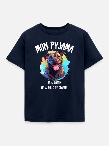 Lustige Hundestaff-Schlafanzüge - Kinder T-Shirt - Navy