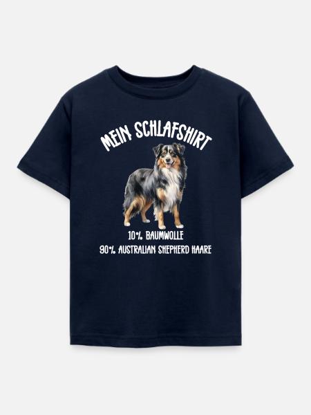 Aussie Schlafshirt Stehend - Kinder T-Shirt - Navy