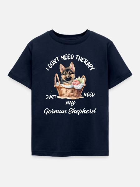 Deutscher Schäferhund-Korbwelpe - Kinder T-Shirt - Navy