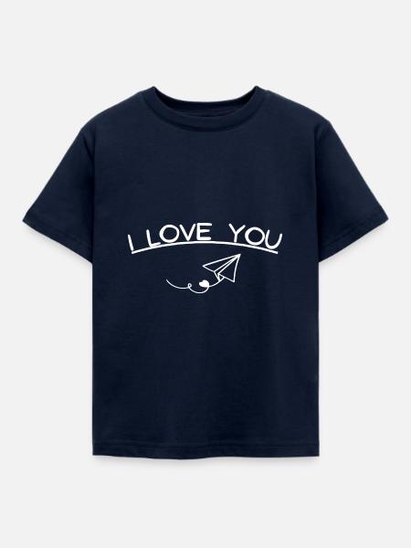 i love you - Kinder T-Shirt - Navy