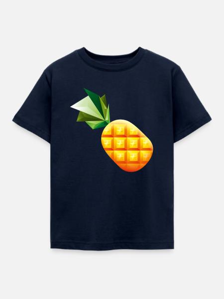 Smiley Pineapple - Kinder T-Shirt - Navy