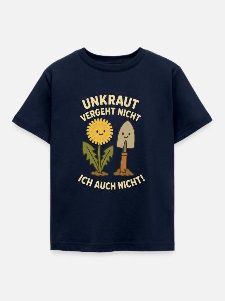 Gärtner Design Unkraut Lustig Gärtnerin - Kinder T-Shirt - Navy
