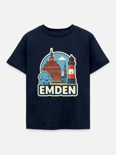 Emden - Kinder T-Shirt - Navy
