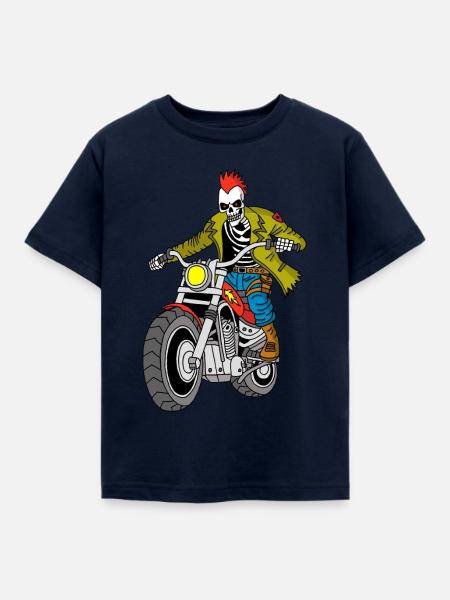 Der Biker aus der Hölle - Kinder T-Shirt - Navy