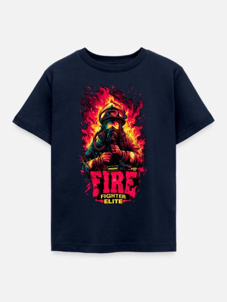 Fire Fighter Elite - Kinder T-Shirt - Navy
