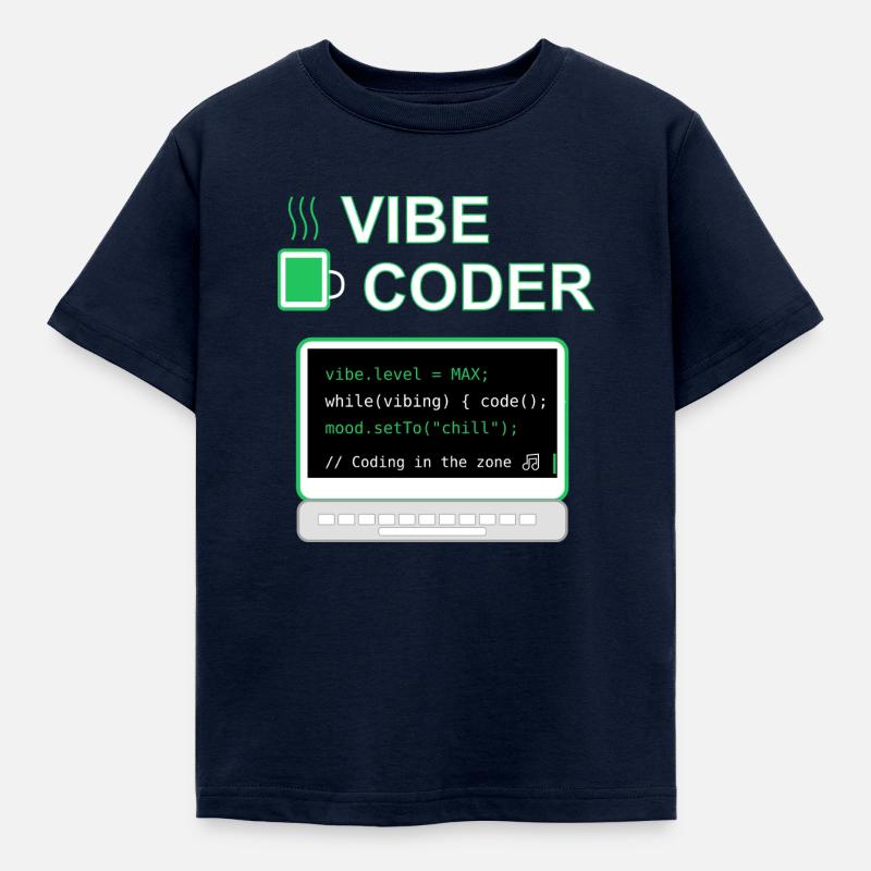 Vibe Coder - Kinder T-Shirt - Navy