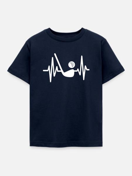 Herzschlag Golf Sport - Kinder T-Shirt - Navy