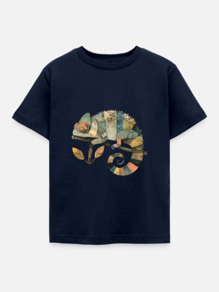 Chamäleon - Kinder T-Shirt - Navy