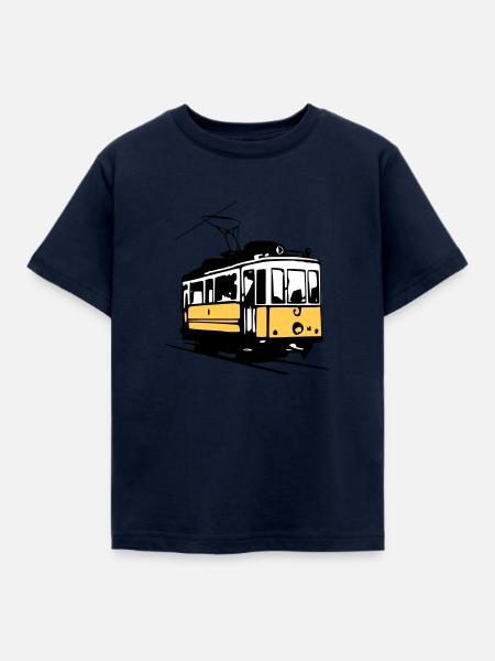 Strassenbahn / Tram - Kinder T-Shirt - Navy