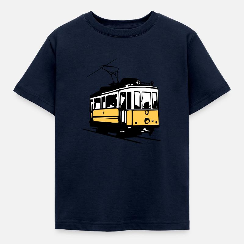 Strassenbahn / Tram - Kinder T-Shirt - Navy