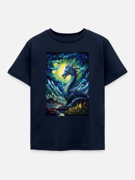 Drache - Kinder T-Shirt - Navy