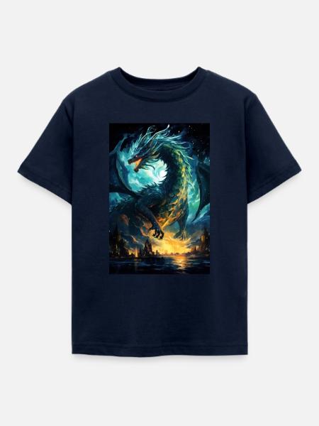 Drache - Kinder T-Shirt - Navy