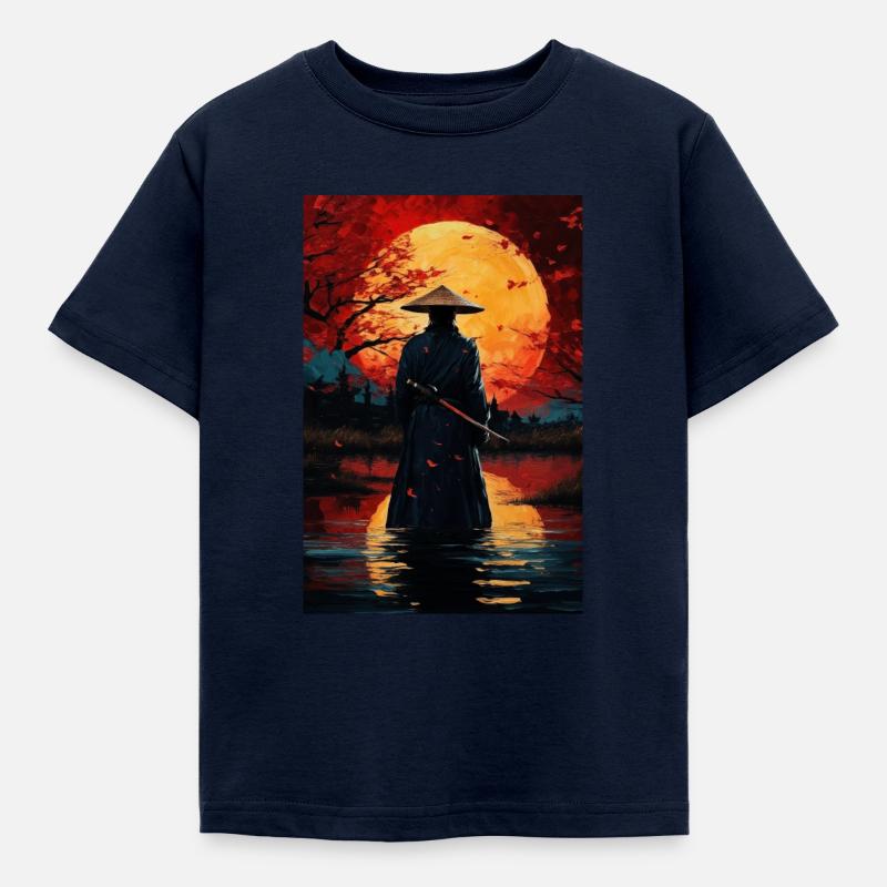 Samurai - Kinder T-Shirt - Navy