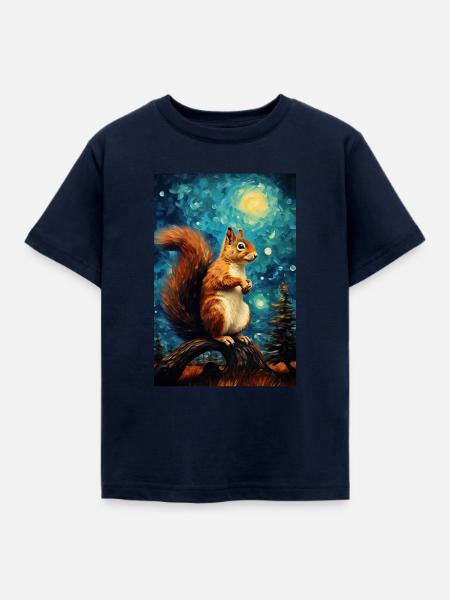 Eichhörnchen - Kinder T-Shirt - Navy