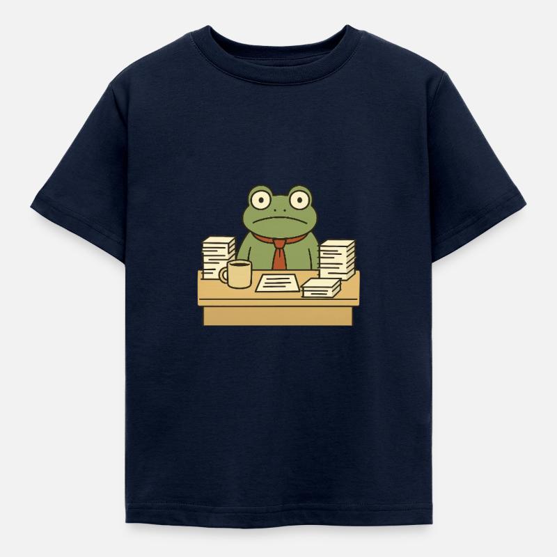 Business Frog - Kids' T-Shirt - navy