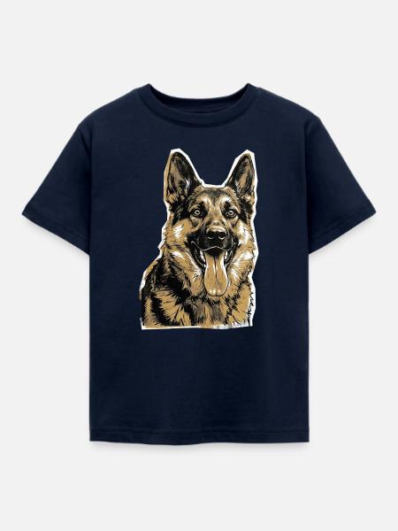 Deutscher Schäferhund - Kinder T-Shirt - Navy