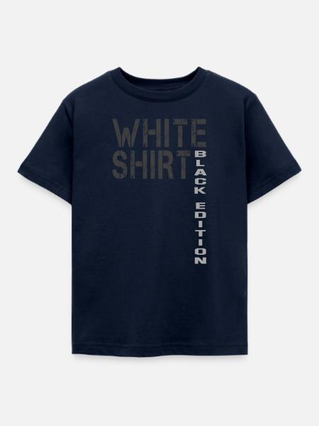 White Shirt Black Edition - Kinder T-Shirt - Navy