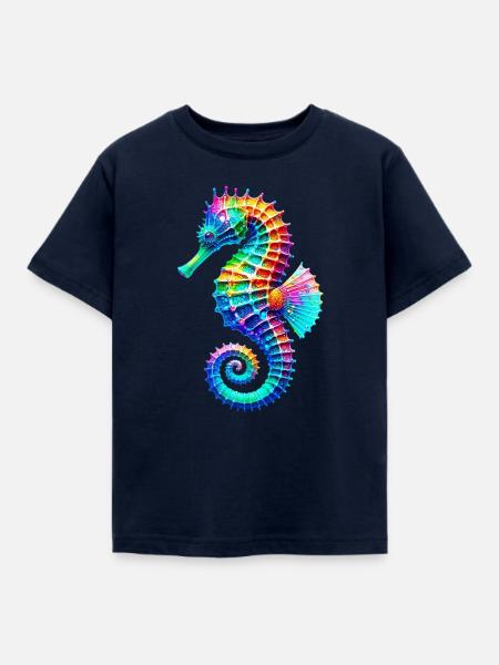Seepferdchen - Kinder T-Shirt - Navy