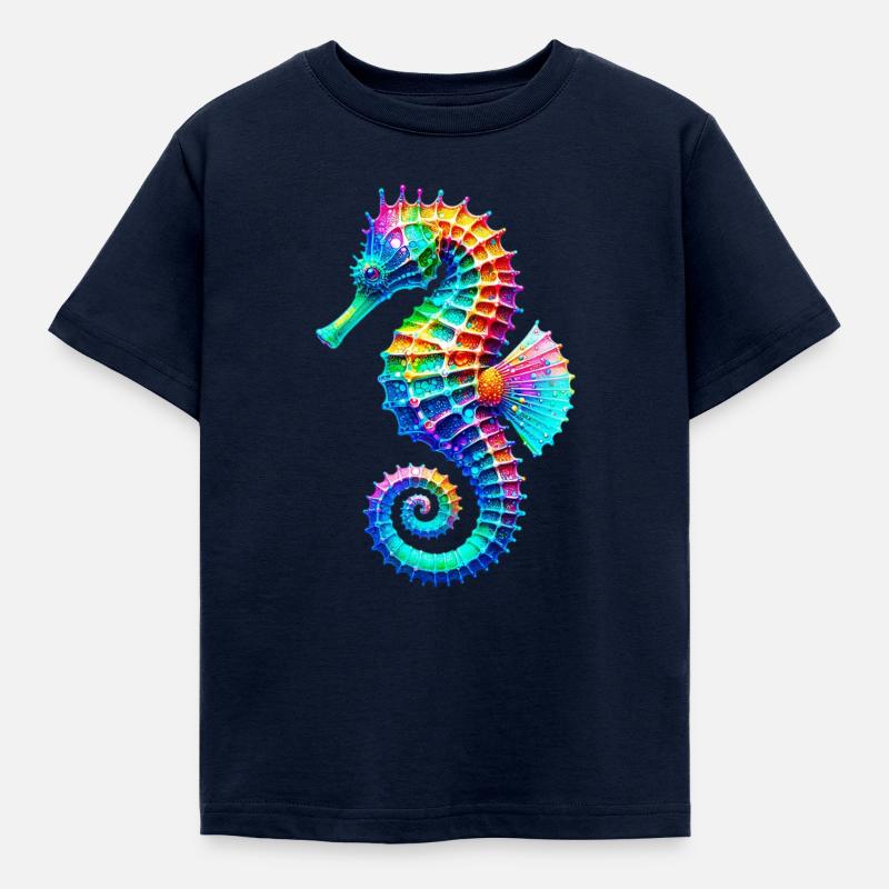 Seepferdchen - Kinder T-Shirt - Navy