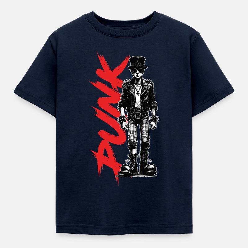 Punks mit Hut - Kinder T-Shirt - Navy
