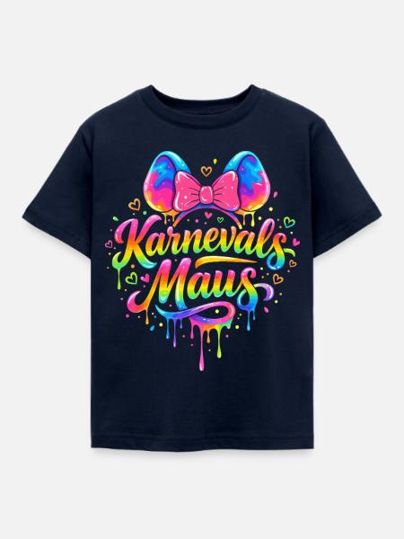 Karneval Maus Kostüm Lustig Fasching Party - Kinder T-Shirt - Navy